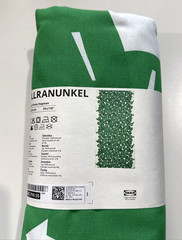 IKEA ULLRANUNKEL Pre-cut Fabric Green White 59×118″ NEW 100% Cotton 605.799.55