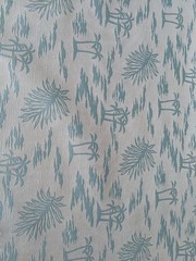 Tropical Palm Tree Island and Palm Leaf Pattern Upholstery Fabric 8 yards