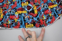 2.33 yds SUPERMAN DC Comics Stop Crime Cotton Craft Fabric 44″ Wide Bright Color