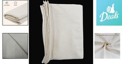 100% Cotton Muslin Fabric – 63″ x 2,5,10 Yards – Unbleached Material for Sewing