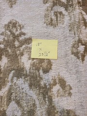 3 PCS Brown Cream Fabric Upholstery Samples Brocade Type Design 18″ X 23 1/2″