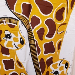 Vintage Giraffe Pillow Fabric Panel for 21″ x 11″ Pillow