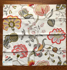 DURALEE Jacobean Floral in Summer 25 3/4 x 26″ Cotton Fabric Sample