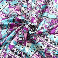 58” Wide By Yards Geometric Patchwork Charmeuse Lining Silky Satin Fabric