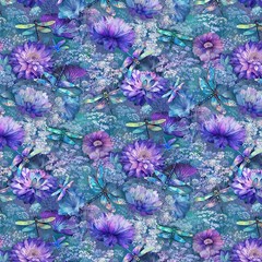 Drangonfly Mist Panel Panel 24×44″ Timeless Treasures Fabrics