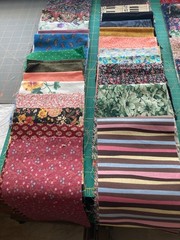Over 50 ,5″ Fabric Strips for String Scrappy Quilt or blocks Projects