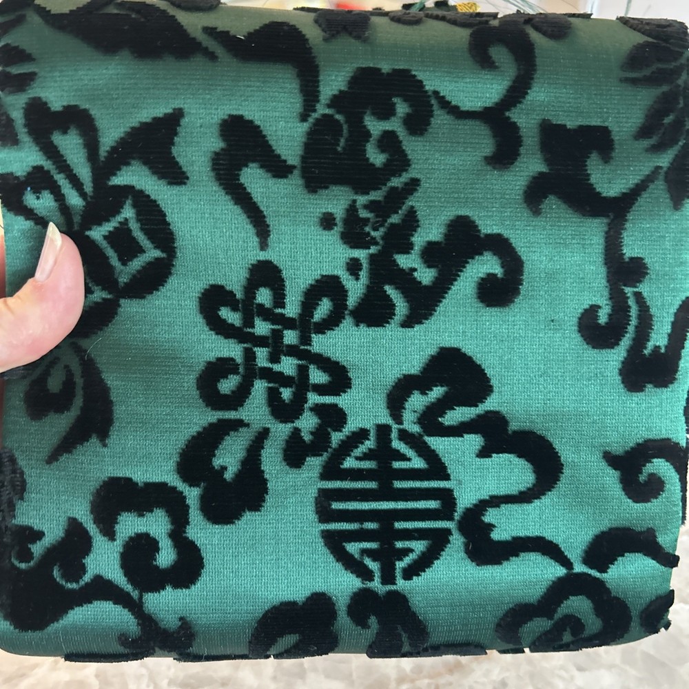 Chinese Silk From Shanghai China – New In Box- 28” W X 1.5 M, Emerald Green