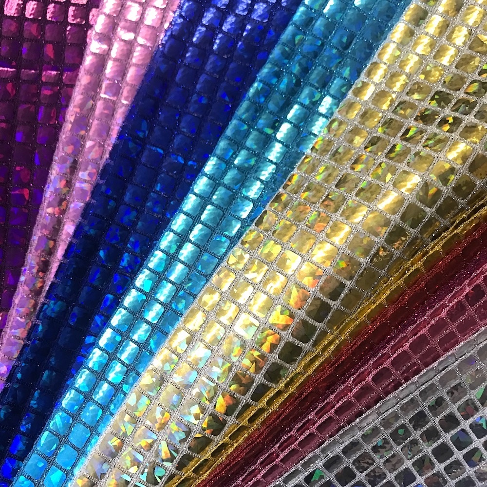 Hologram Square Sequins Fabric for Decoration and Crafts 44″ Wide By The Yard