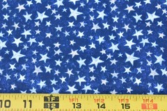 By 1/2 Yd, Vintage, Pink White Blue Stars on Navy Cotton, MMFAB, Krajewski, V926