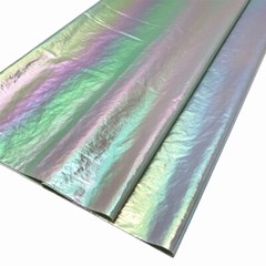 Pearlized Fabric Gradient Color Shiny Rainbow Crinkle DIY Cloth for Puffer Dress