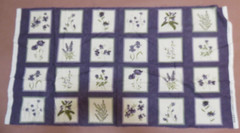 WILD IRIS PANEL FLORAL HOLLY TAYLOR MODA FABRIC PURPLE CREAM #6870 2/3 YD
