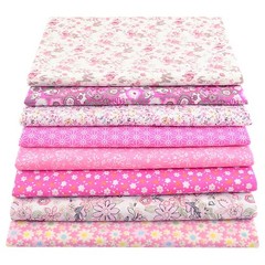 100% Cotton Fabric for Sewing Bundle: 8 Pre-Cut Floral Squares (20″x20″), Bre…