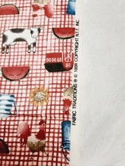 VTG Fabric Traditions 1 yd x 44 Farmhouse 1998 Cows Country