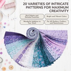 Tinyspool & Co.’s Twirlie Roll 40 Precut Quilting Fabric Strips for Quilting …