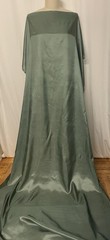 100% Pure Silk Habotai Lustrous Silvery Sage Green Fabric By The Yard 43″ Wide