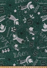EZ Spun Knit Michigan State University Spartans Jersey Knit Fabric BTY MIST-1112