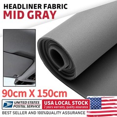 Gray 90cm*150cm Flat Knit Headliner Fabric with Foam Backing for Car Roof Lining