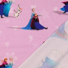1M X 1.51M Ice Queen Frozen Elsa Cotton Jersey Pink Fabric