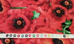 Blank Textiles Fabric BTR-3858 Red Poppies Poppy 1/2yd 44″w Cotton Realistic