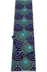 Blue Turquoise Dotted Print African Wax Fabric- 45″ width sell by 6 yards