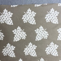 Grape Leaves Floral Double Sided Reversible Beige Cream Garden Upholstery 3 yd