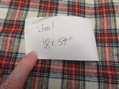Wool or Wool Blend Fabric RED BLUE WHITE GREEN PLAID 54″ WIDE 1/2 YARD