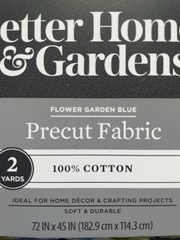 New Better Homes & Gardens 2 Yards 100% Cotton Duck in Flower Garden Blush, Blue