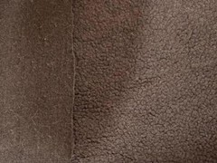 Faux SHERPA FLEECE Sheepskin Fabric Material BROWN