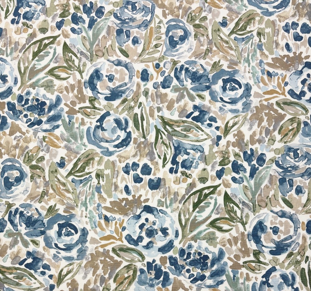 MAGNOLIA HOME TILLY DENIM BLUE ABSTRACT FLORAL MULTIUSE FABRIC BY YARD 54″W