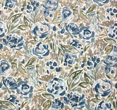 MAGNOLIA HOME TILLY DENIM BLUE ABSTRACT FLORAL MULTIUSE FABRIC BY YARD 54″W