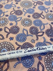 Peachy Pink Cotton Fabric Free Spirit Westminster Fibers Indigo BTY 44 Knitters