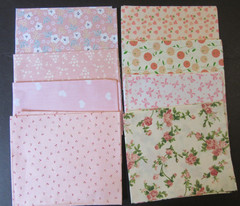 Mrs. Quilty 8 Fat Quarters Pink Floral 100% Cotton Premium Quilt Fabric