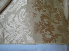 Damask Jacquard Brocade Fabric Gold on Gold 60″ w x 3.45 yds + 27″ w x 60″