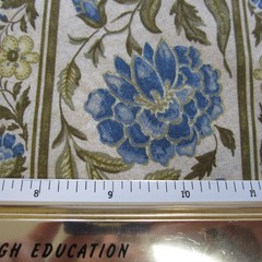 1 Yard Jinny Beyer 100% Cotton Border Print Stripe Fabric “Monticello” Washed