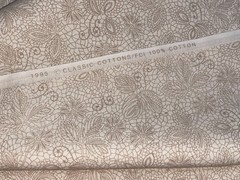 1/2 Yd Vintage Tan Cream Brown Floral Tone on Tone Fabric by Classic Cottons