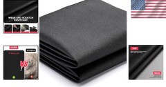 Durable Black Faux Leather Vinyl Fabric 54” x 12” – Ideal for DIY Upholstery