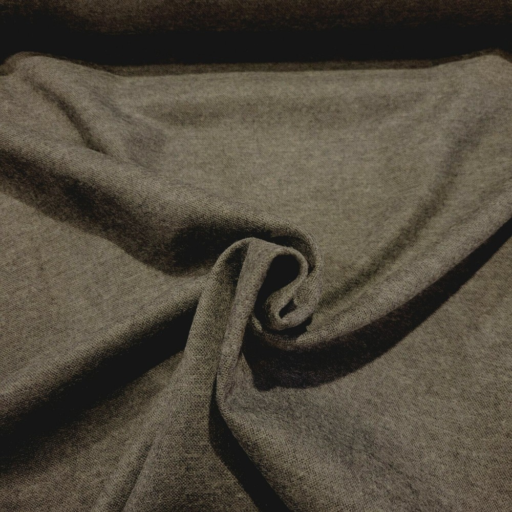 REVERSIBLE Heathered Gray Wool Knit – Lightly Brushed, Soft and Light!