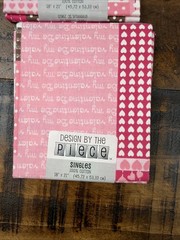Design By The Piece Singles Pink Heart Fat Quarters, Multicolor Lot Of 3