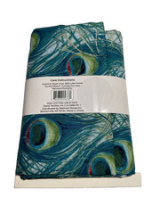 David Textiles 1 Yard Fabric Cut !00% Cotton Peacock Feathers 36 x 44 in