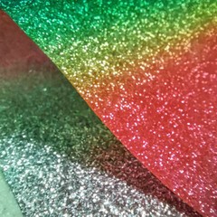 Iridescent Rainbow Fine Glitter Leather Fabric Sewing Decor Earring Bow DIY