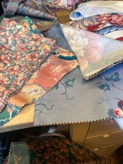 Vintage Fabric Remnants Assorted Patterns & Colors Sewing Crafting 5lbs