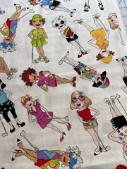 Wacky Women Golf Print Fabric