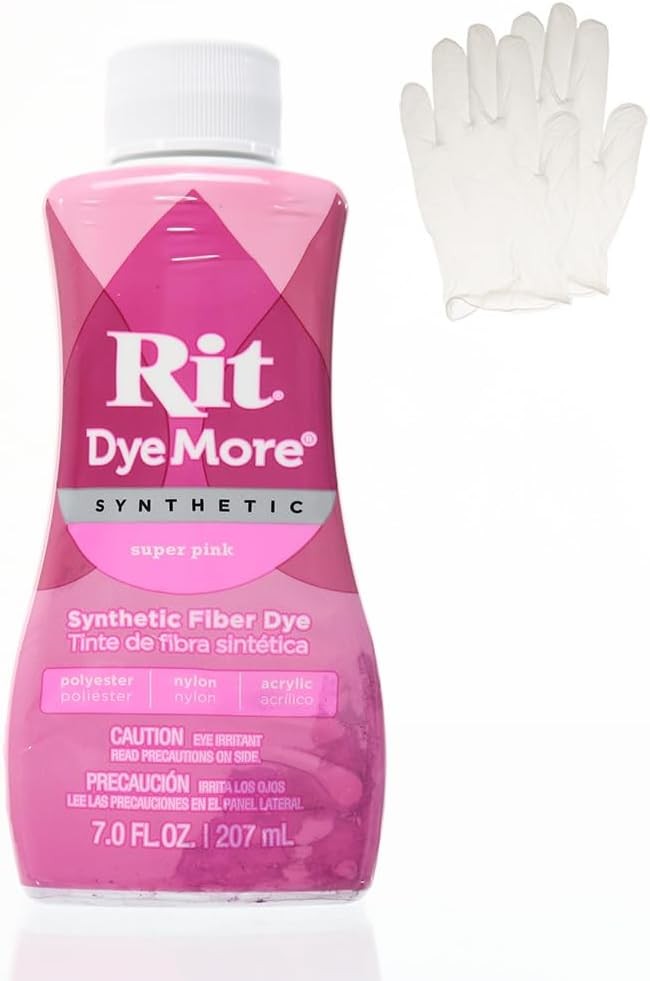 Rit DyeMore Synthetic Liquid Fiber Dye 7oz Super Pink Clothing Craft Fabric Dye