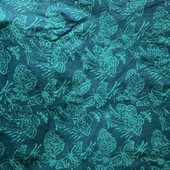 Dark Teal & Green Butterflies & Moths Batik Cotton – for Shirting/Quilting!