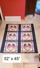 Vintage American Flag Fabric 52″x45″ Made in USA
