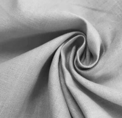SILVER 100% Linen fabric 56” Width Sold By The Yard