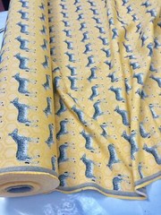 MUSTARD ZEBRA Jacquard Cotton Fabric Upholstery Material animal cloth 55” wide