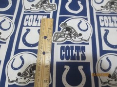 1 yd 22″ x 58″ Indianapolis Colts Football Fabric Cotton Heavy Weight