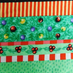 Christmas Fabric Quilting Cotton Border Stripes Kimberly Montgomery MBT 3 Yards