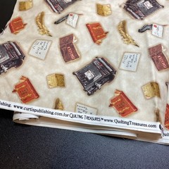 2.5yds Quilt Fabric Saturday Evening Post, Mailbox Letters To Santa, Good Boys